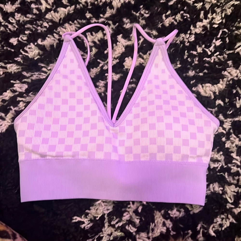 Purple checkered Bra/Top